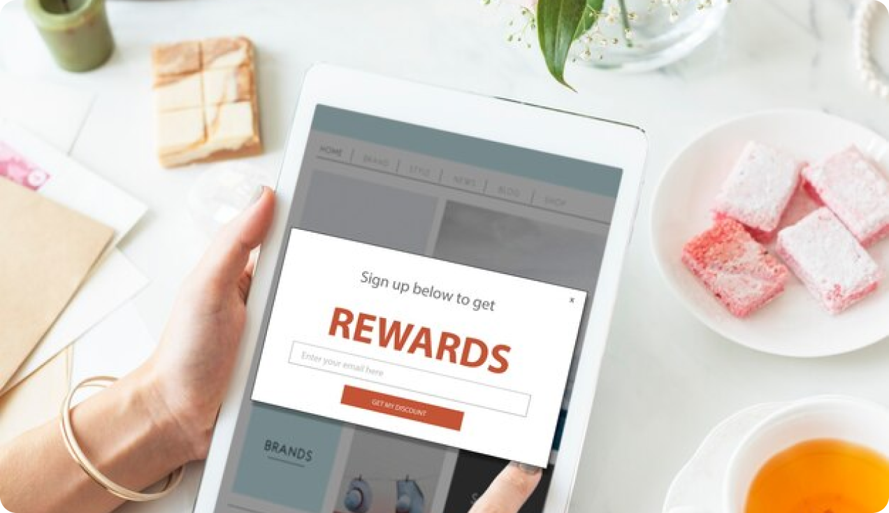 Encourage repeat visits by notifying them of their available rewards