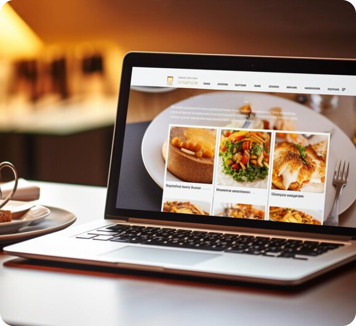 Restaurant website template being chose in a website builder designed for restaurants