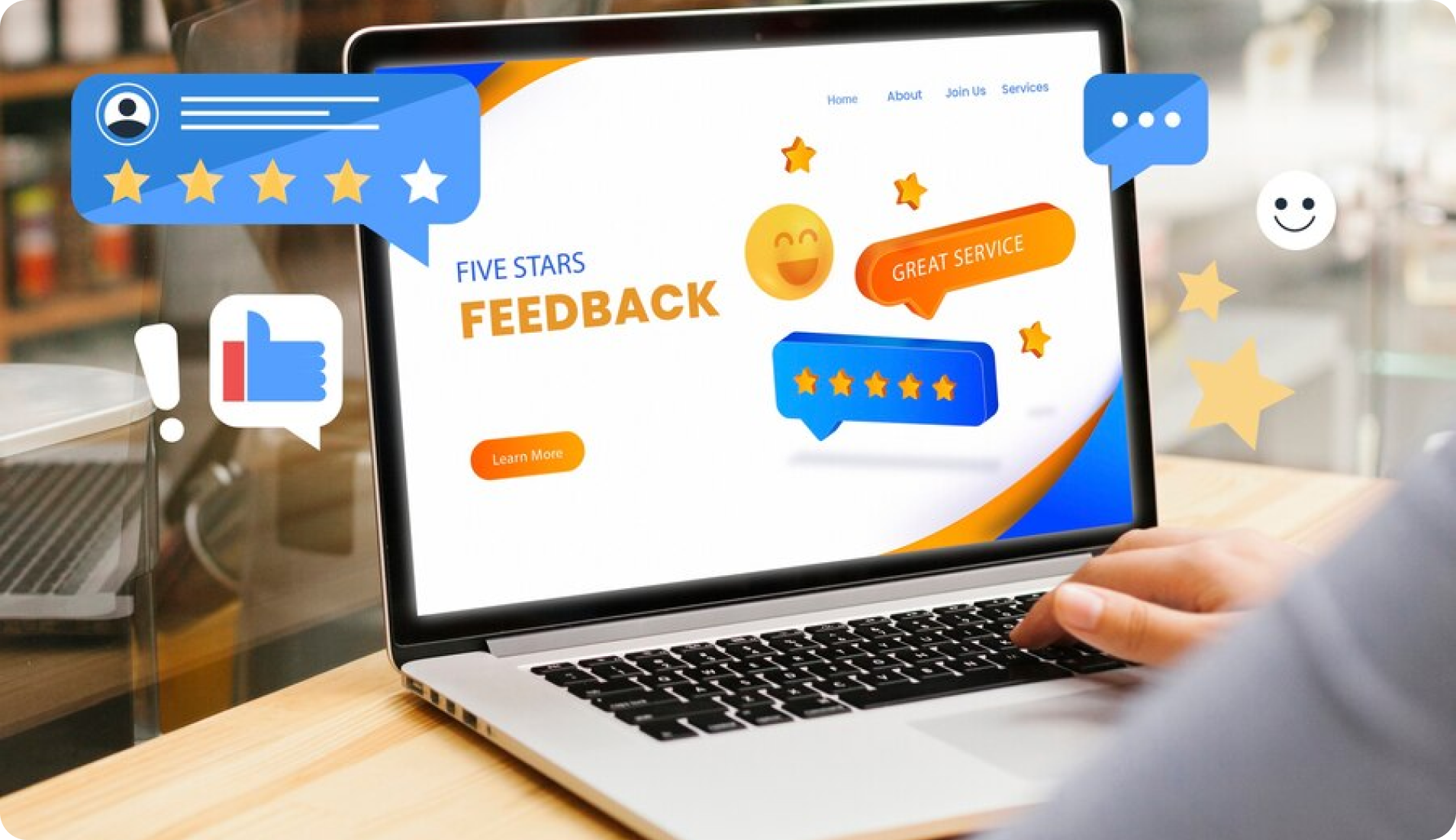 Automated feedback requests to customers to get more positive restaurant reviews